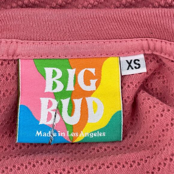 Big Bud Press Pink Honeycomb Texture Thermal Raspberry Long Sleeve Top Size XS - Picture 6 of 7